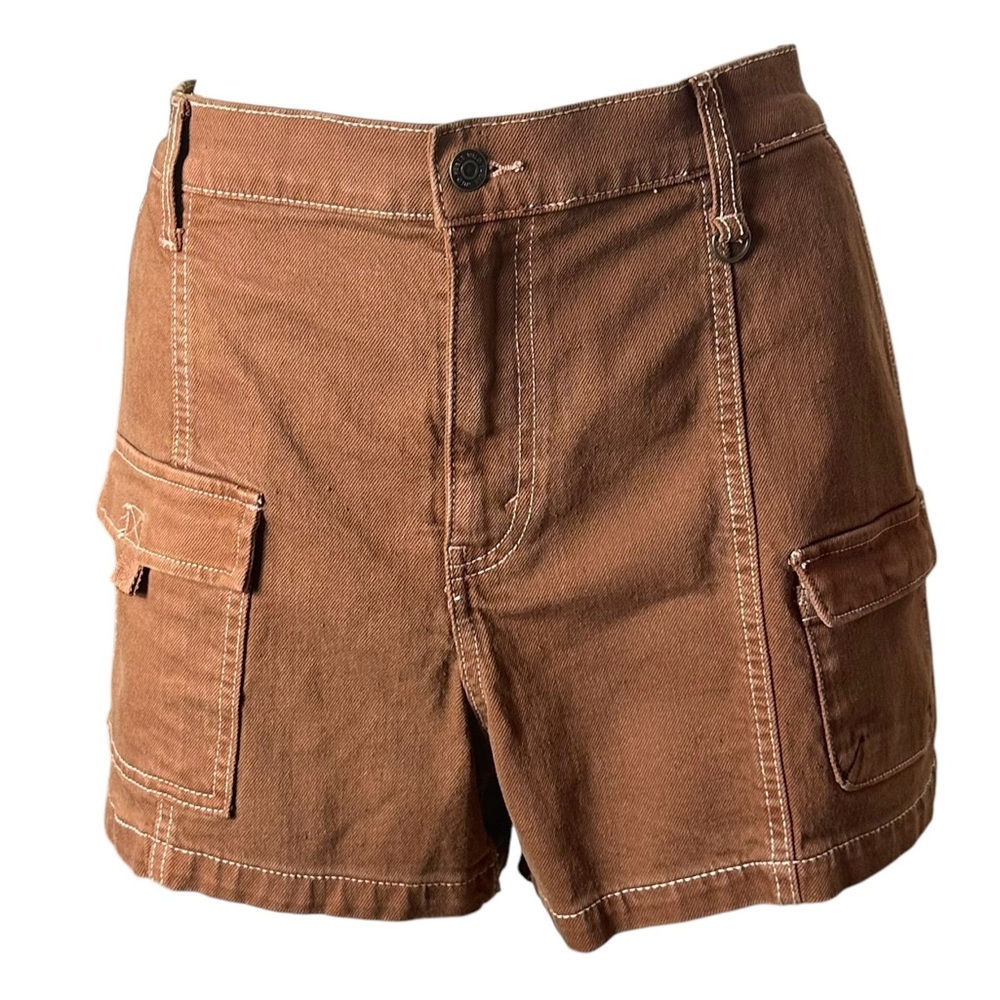 Mid-Rise Utility Shorts Brown - Picture 5 of 16